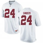 Men's Alabama Crimson Tide #24 Trey Sanders White Replica NCAA College Football Jersey 2403DRHM2